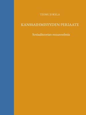 cover image of Kanssaihmisyyden periaate